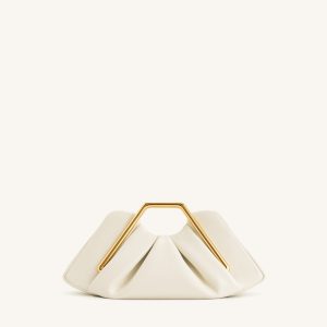 Lila Metal Frame Clutch - Ivory - view 1