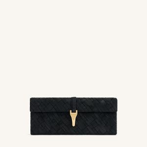 Zaria Woven Clutch - Black - view 1