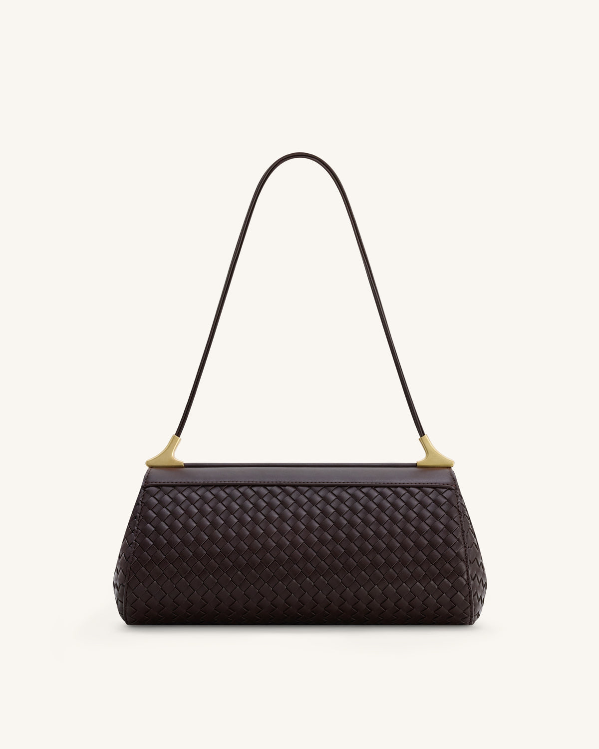Eloise Woven Shoulder Bag - Dark Brown - view 3