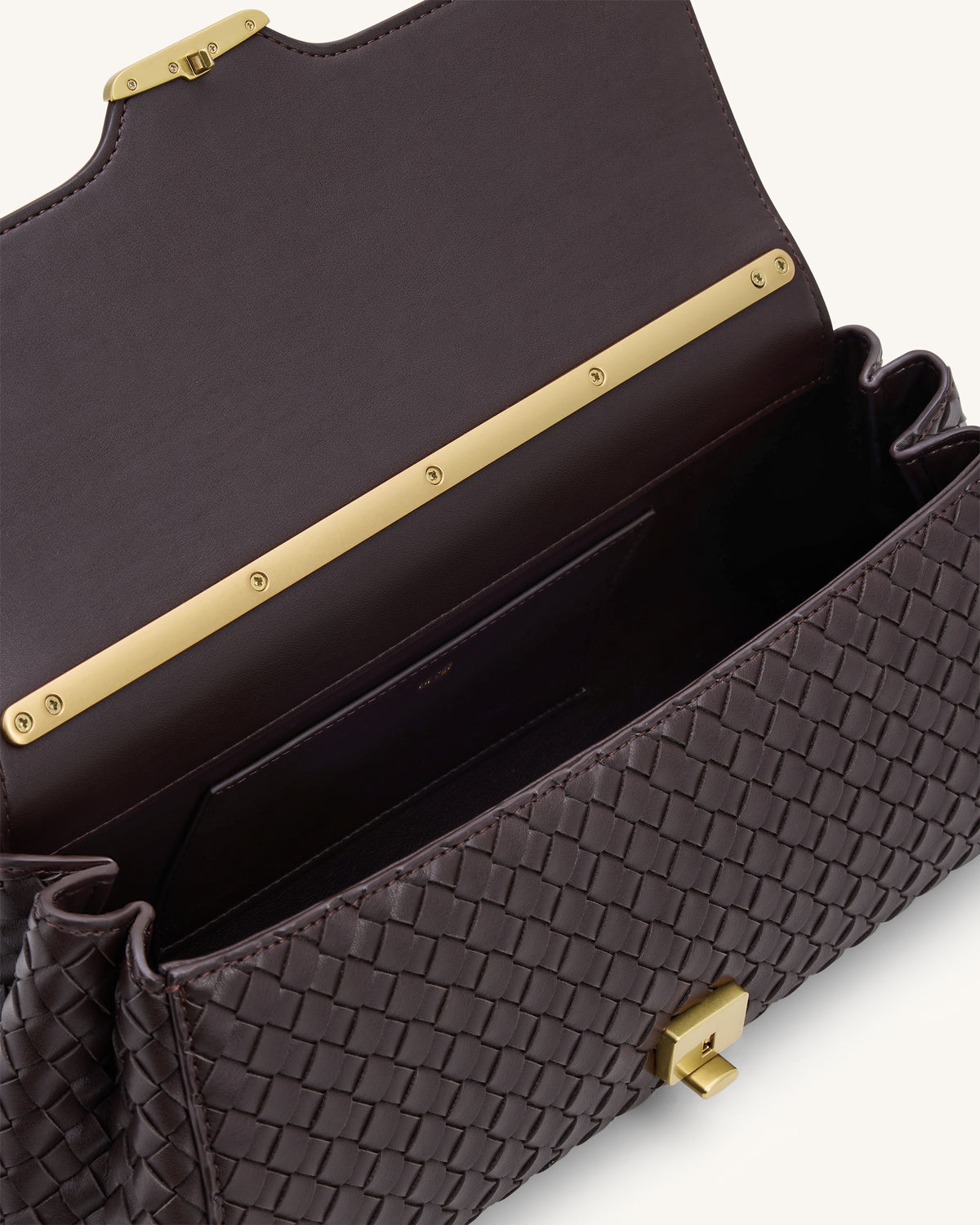 Eloise Woven Shoulder Bag - Dark Brown - view 4