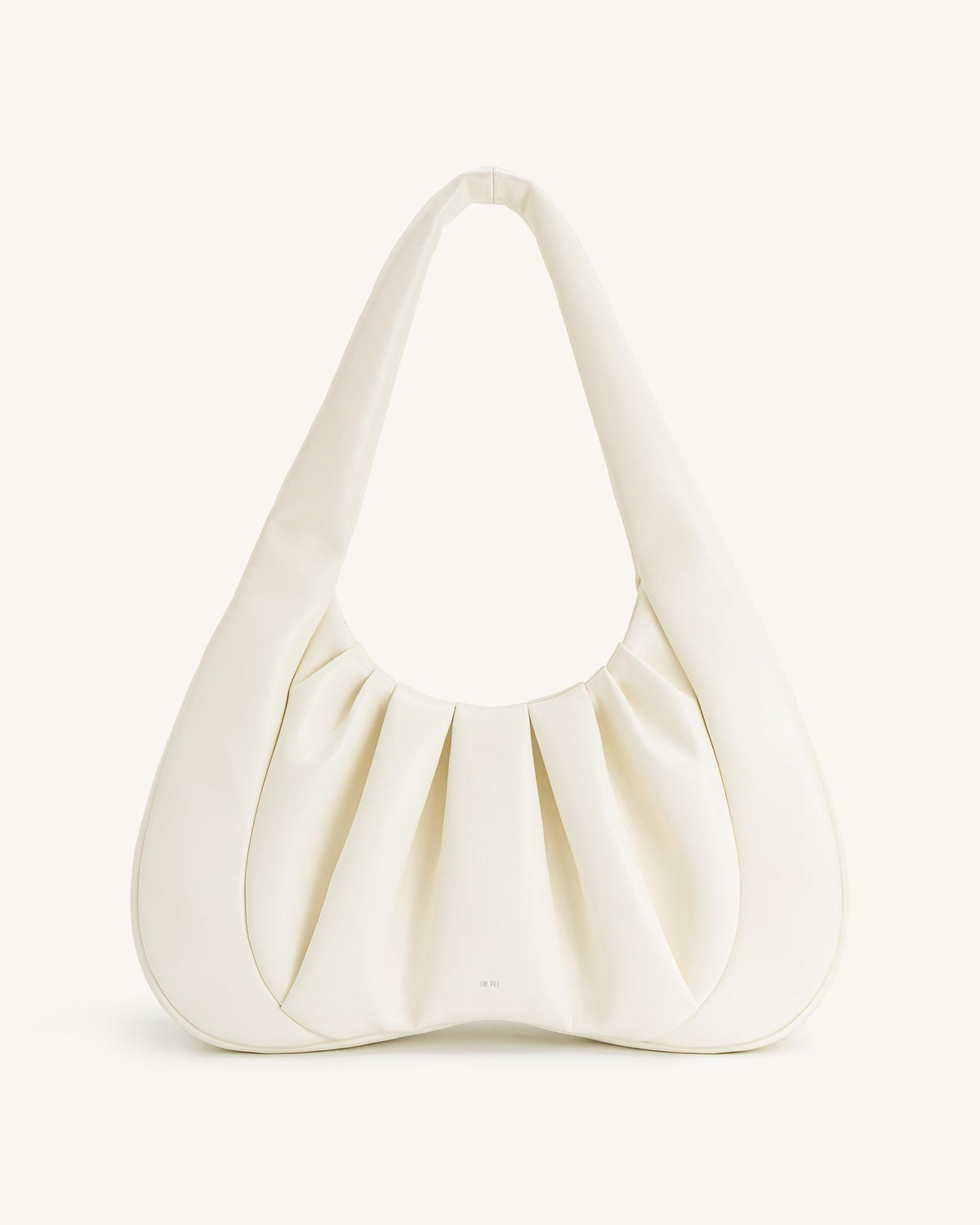 Ashley Ruched Shoulder Bag - White - view 1