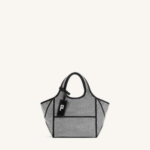 Eliana Artificial Crystal Mini Tote Bag - Anthracite - view 1
