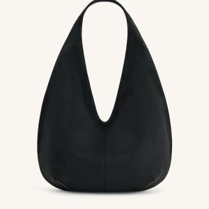 Dara Faux Suede Hobo Bag - Black - view 1