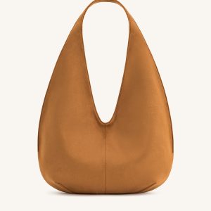Dara Faux Suede Hobo Bag -Yellowish Brown - view 1
