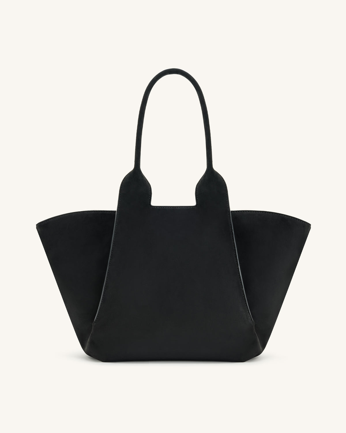 Cara Faux Suede Tote Bag - Black - view 3