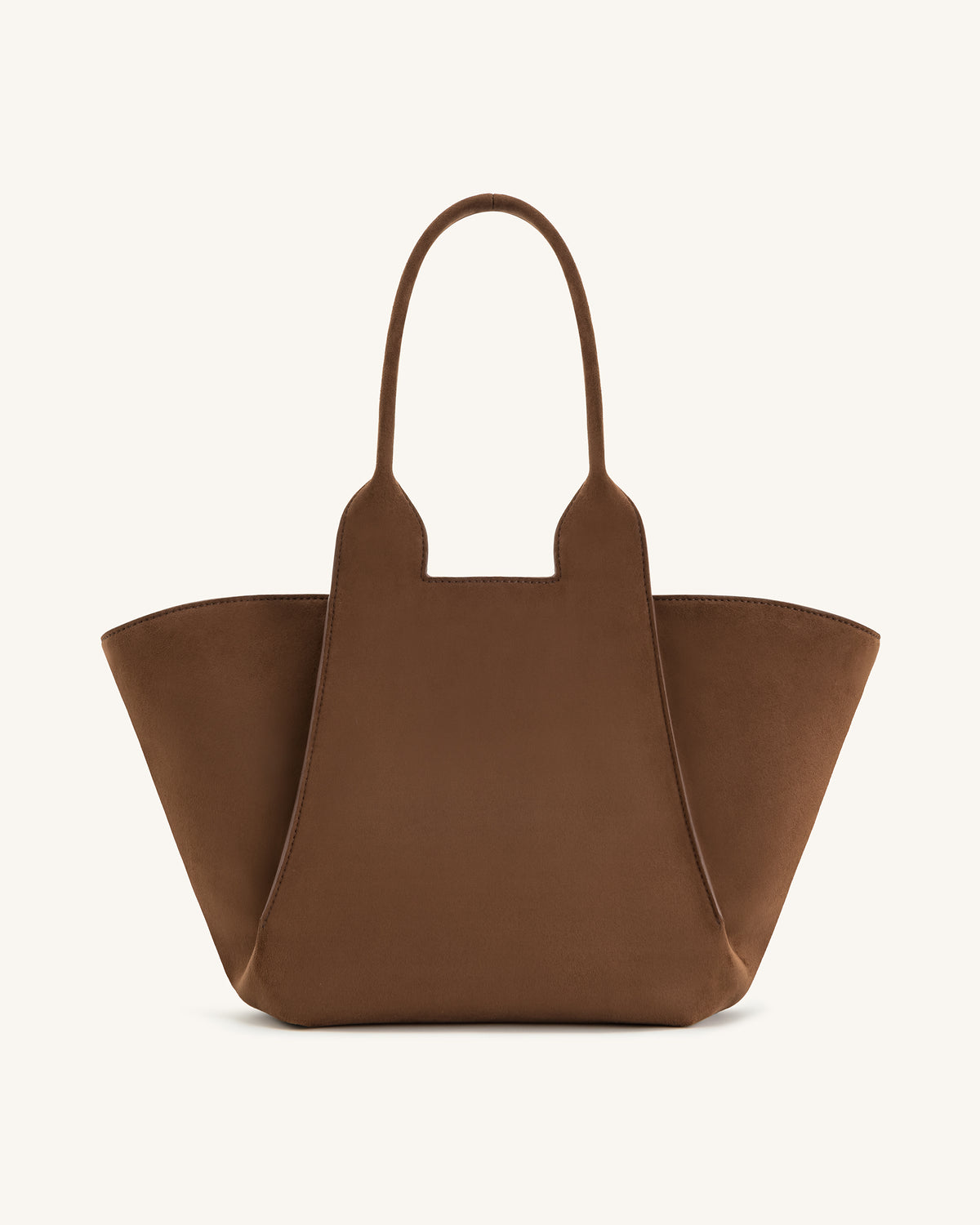 Cara Faux Suede Tote Bag - Mocha Brown - view 3