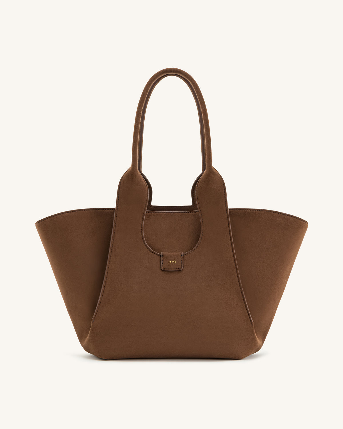 Cara Faux Suede Tote Bag - Mocha Brown - view 1