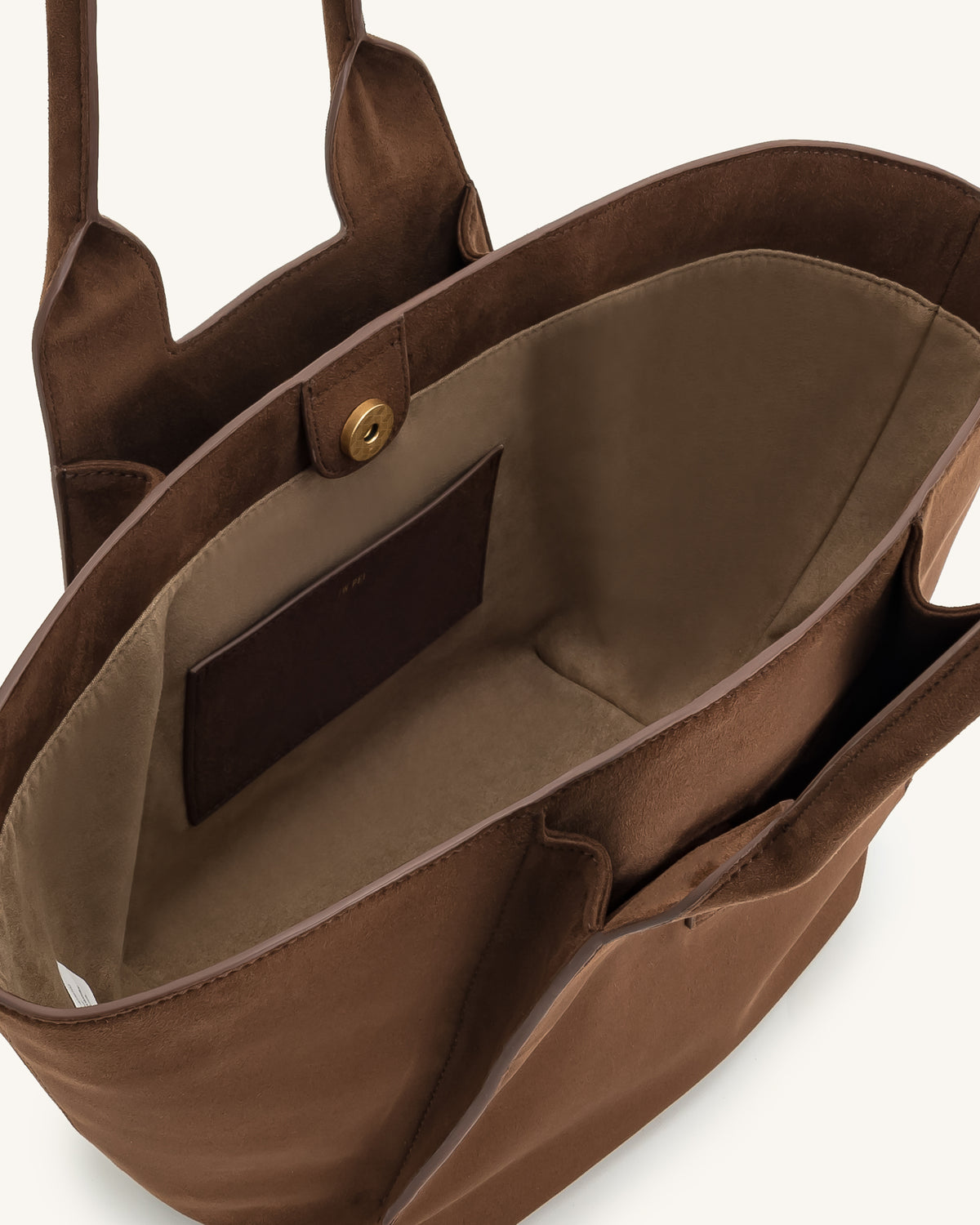Cara Faux Suede Tote Bag - Mocha Brown - view 4