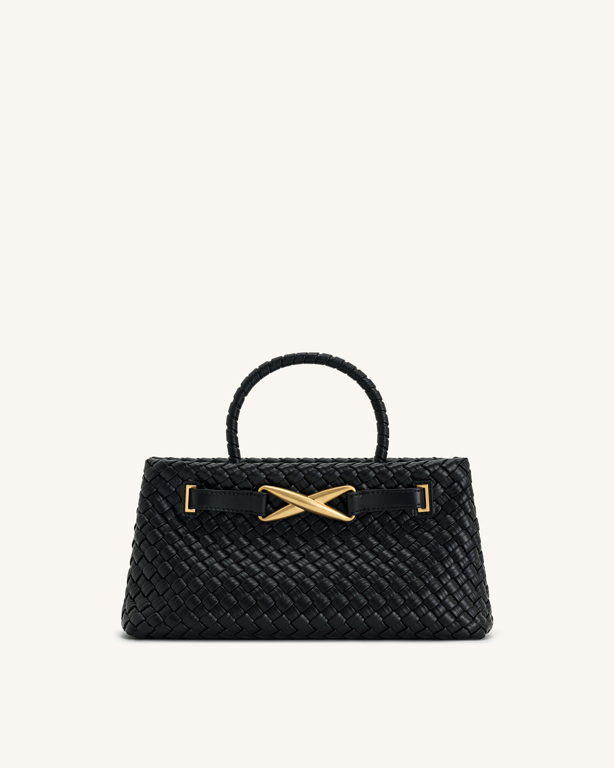 Elora Woven Tote Bag - Black - view 1