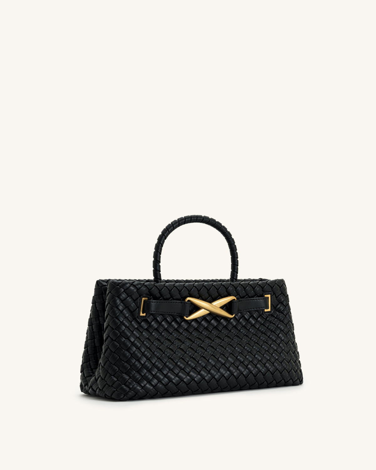 Elora Woven Tote Bag - Black - view 2