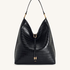 Aria Shoulder Bag - Black Croc - view 1