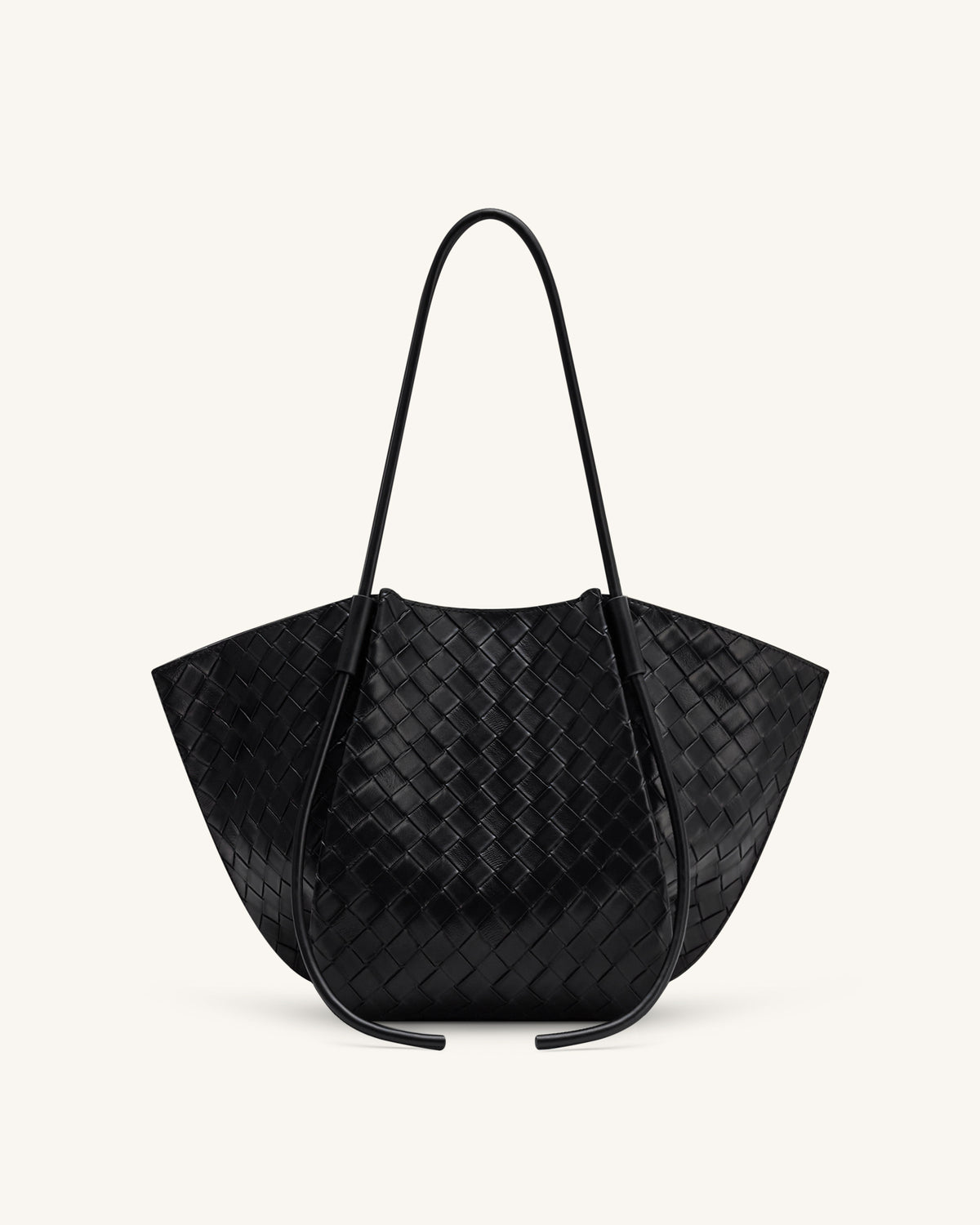Nala Wide Weave Texture Tote Bag - Black - view 3