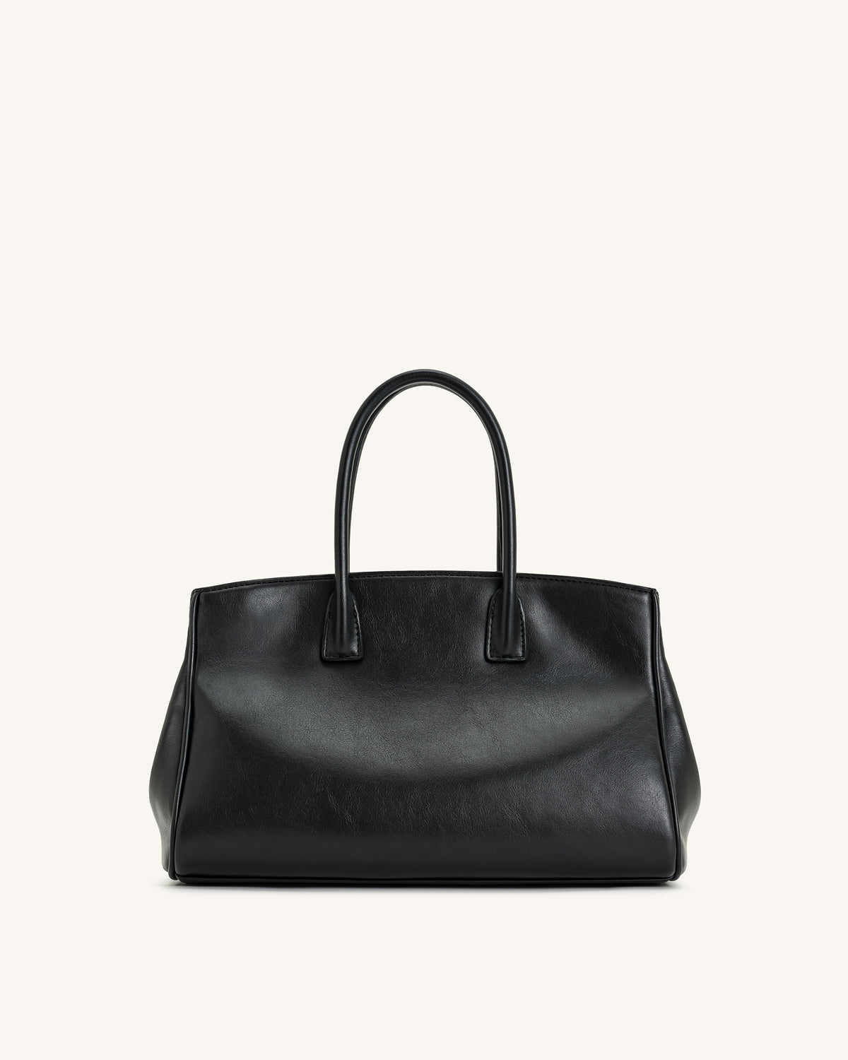 Ziva Metal Lock Decoration Tote Bag - Black - view 3