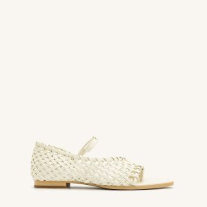 Jocelyn Weave Strap Flip-flops - Beige - view 1