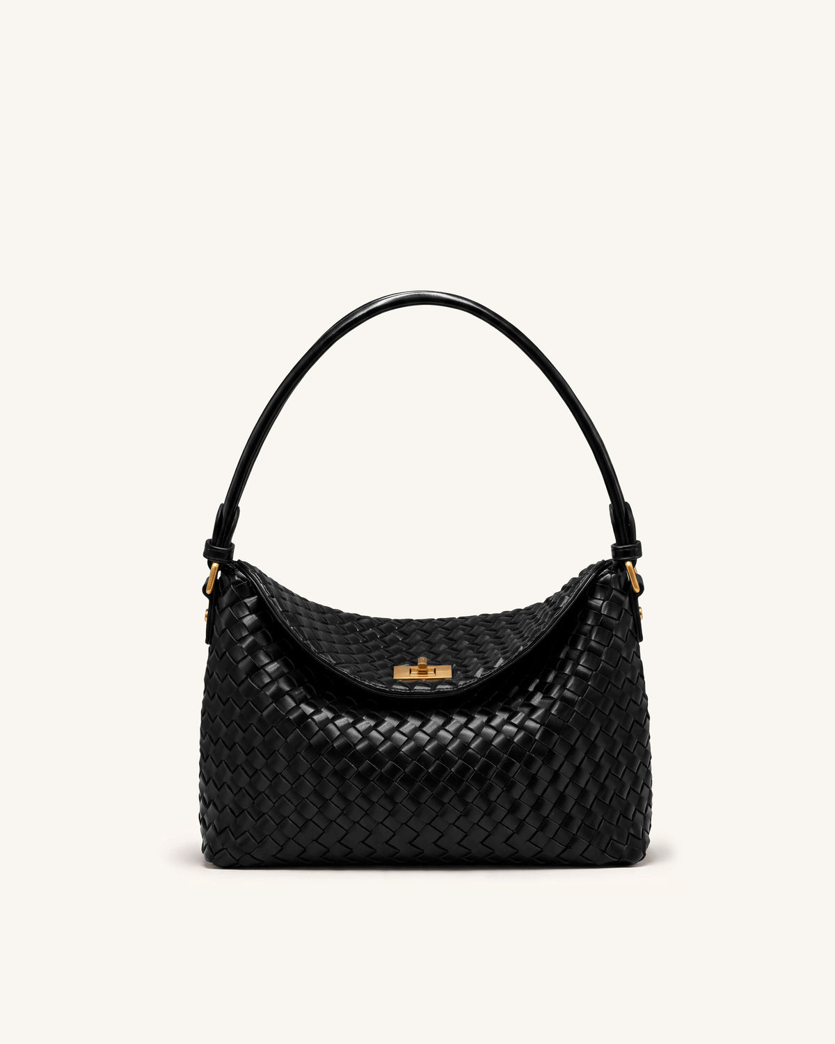 Lucia Woven Hobo Bag - Black - view 1