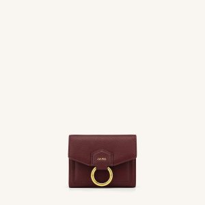 Stella Wallet - Burgundy Grained Vegan Leather