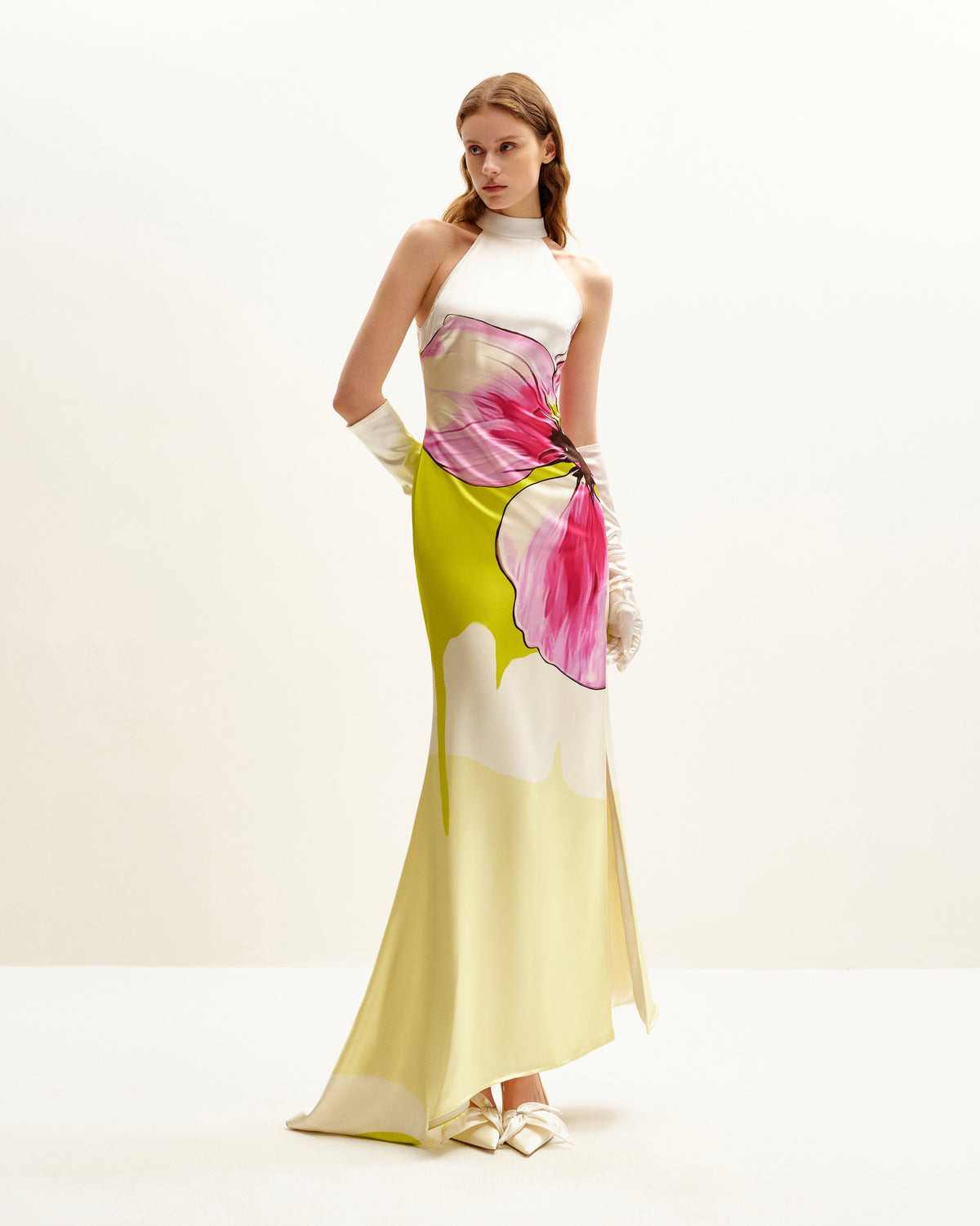 Olivia Floral Halter Gown - Multicolor - view 1