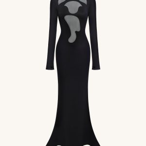 Ava Cutout Bodycon Gown - Black - view 1