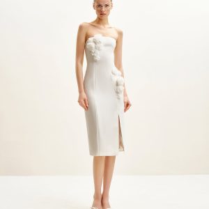 Petal Perfection Cocktail Dress - White - view 1
