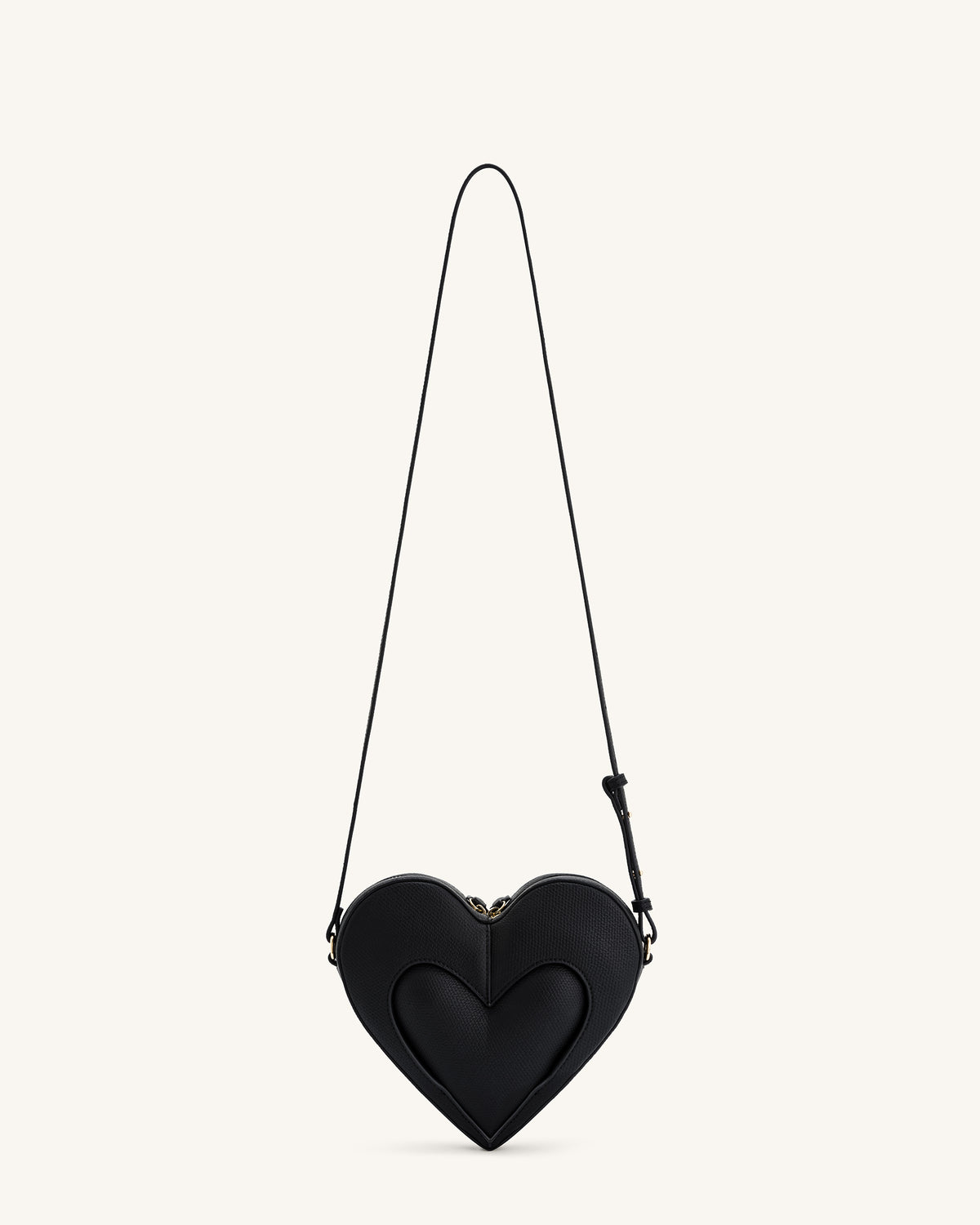 Francisca Heart Shaped Crossbody Bag - Black - view 3