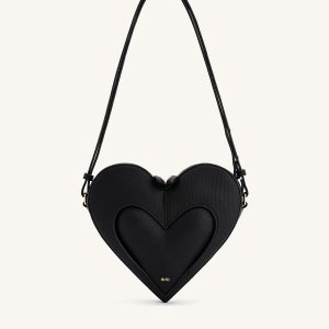 Francisca Heart Shaped Crossbody Bag - Black - view 1