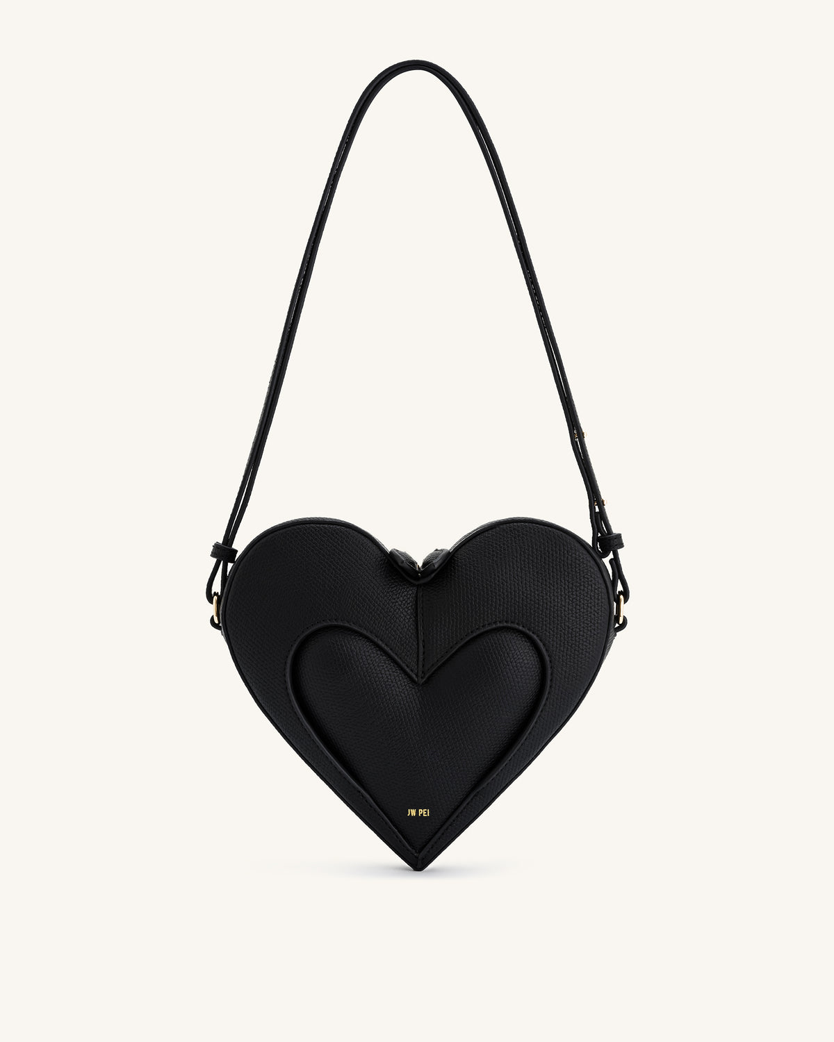 Francisca Heart Shaped Crossbody Bag - Black - view 1
