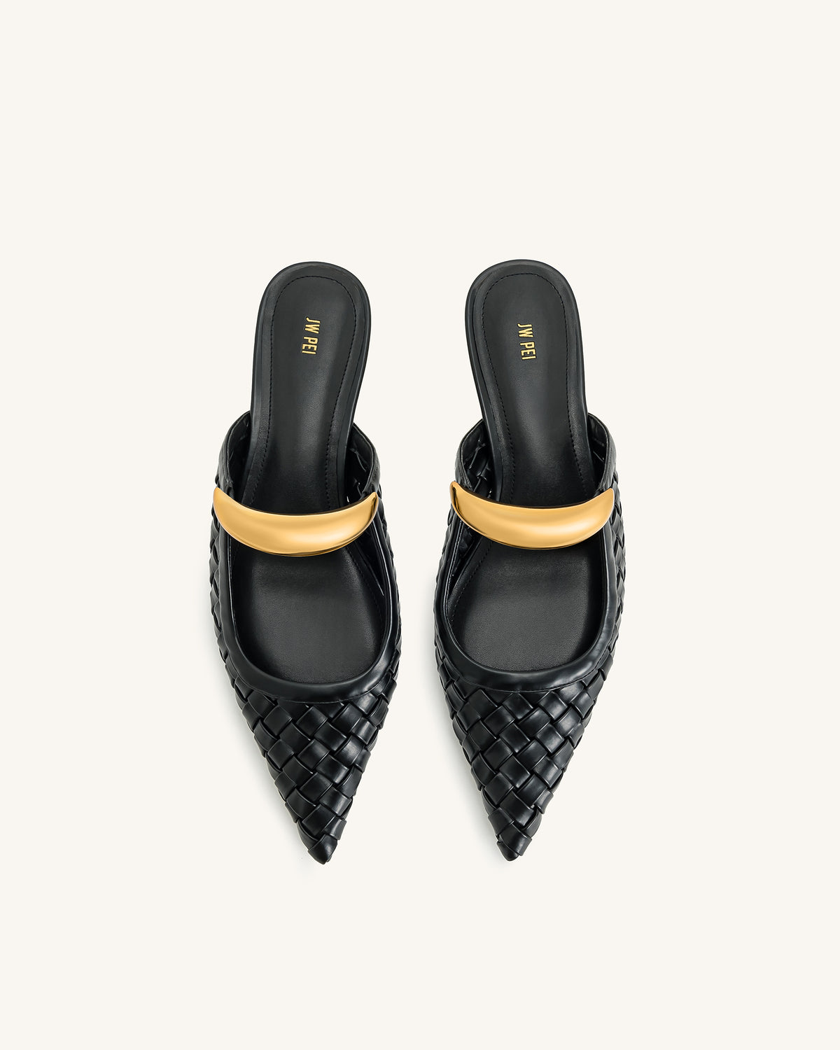 Helena Weave Pierced Mules - Black - view 4