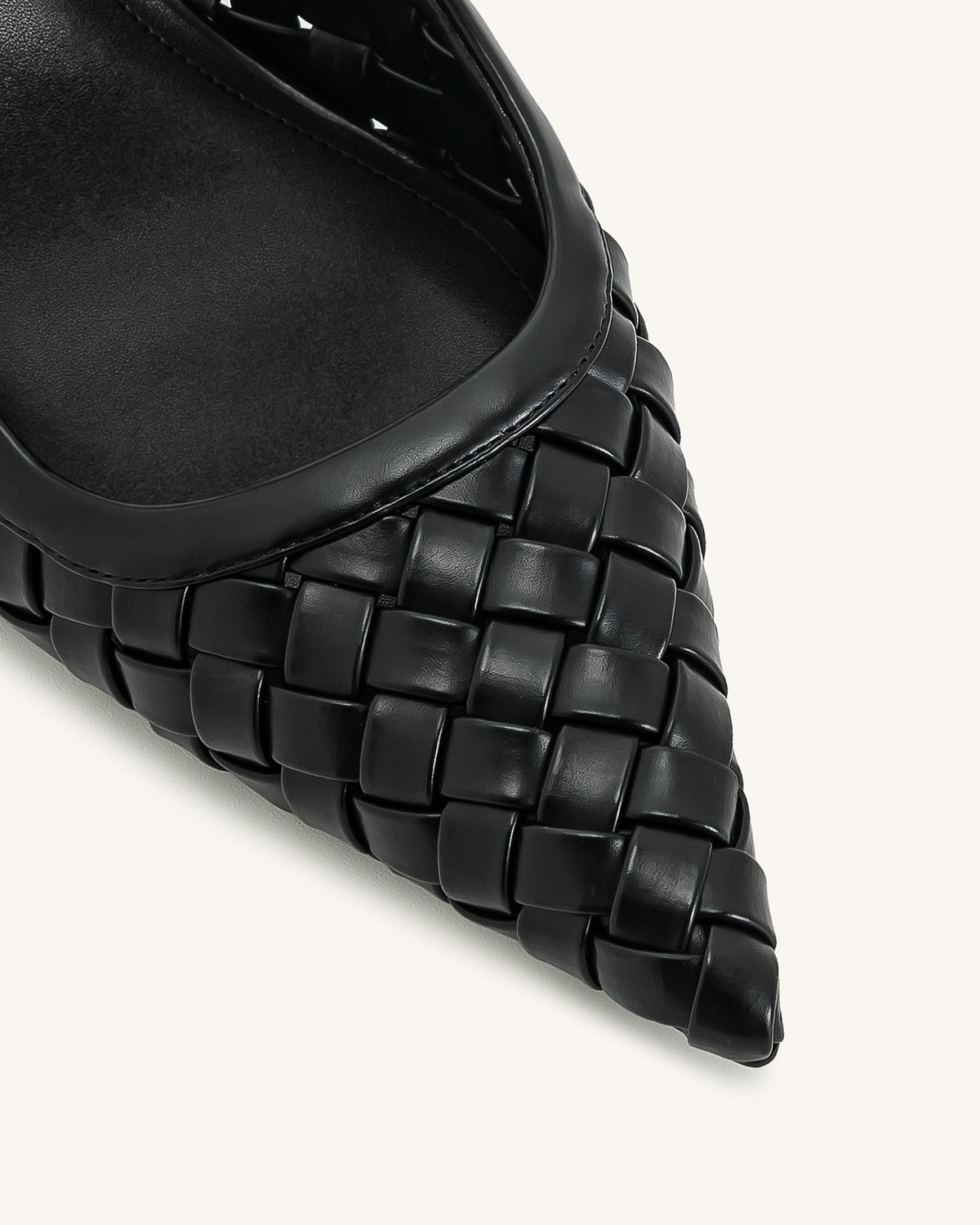 Helena Weave Pierced Mules - Black - view 6