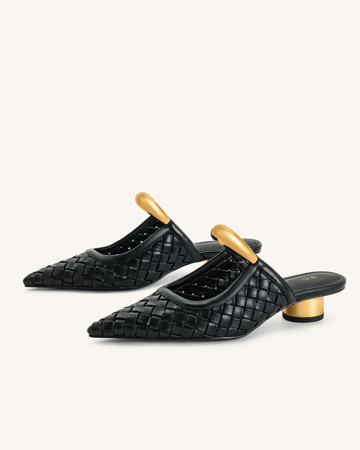 Helena Weave Pierced Mules - Black - view 7