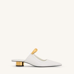 Helena Pierced Mules - White - view 1