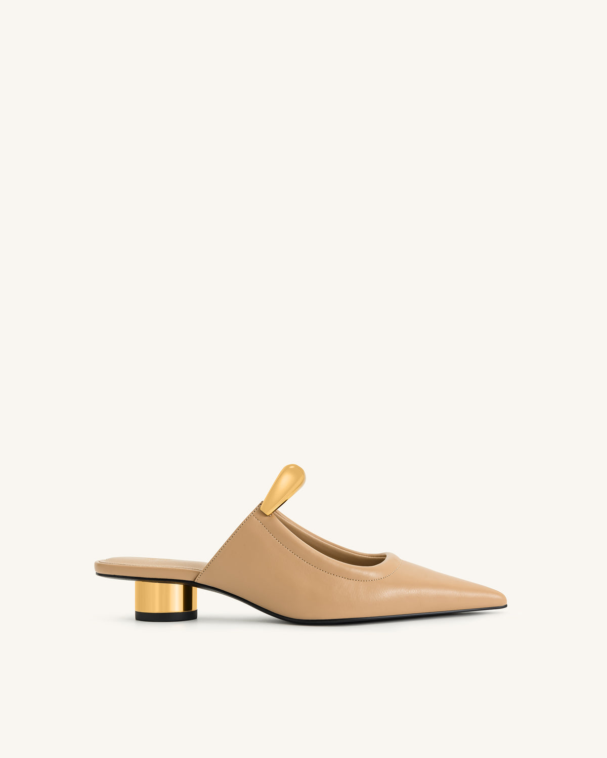 Helena Pierced Mules - Khaki - view 1