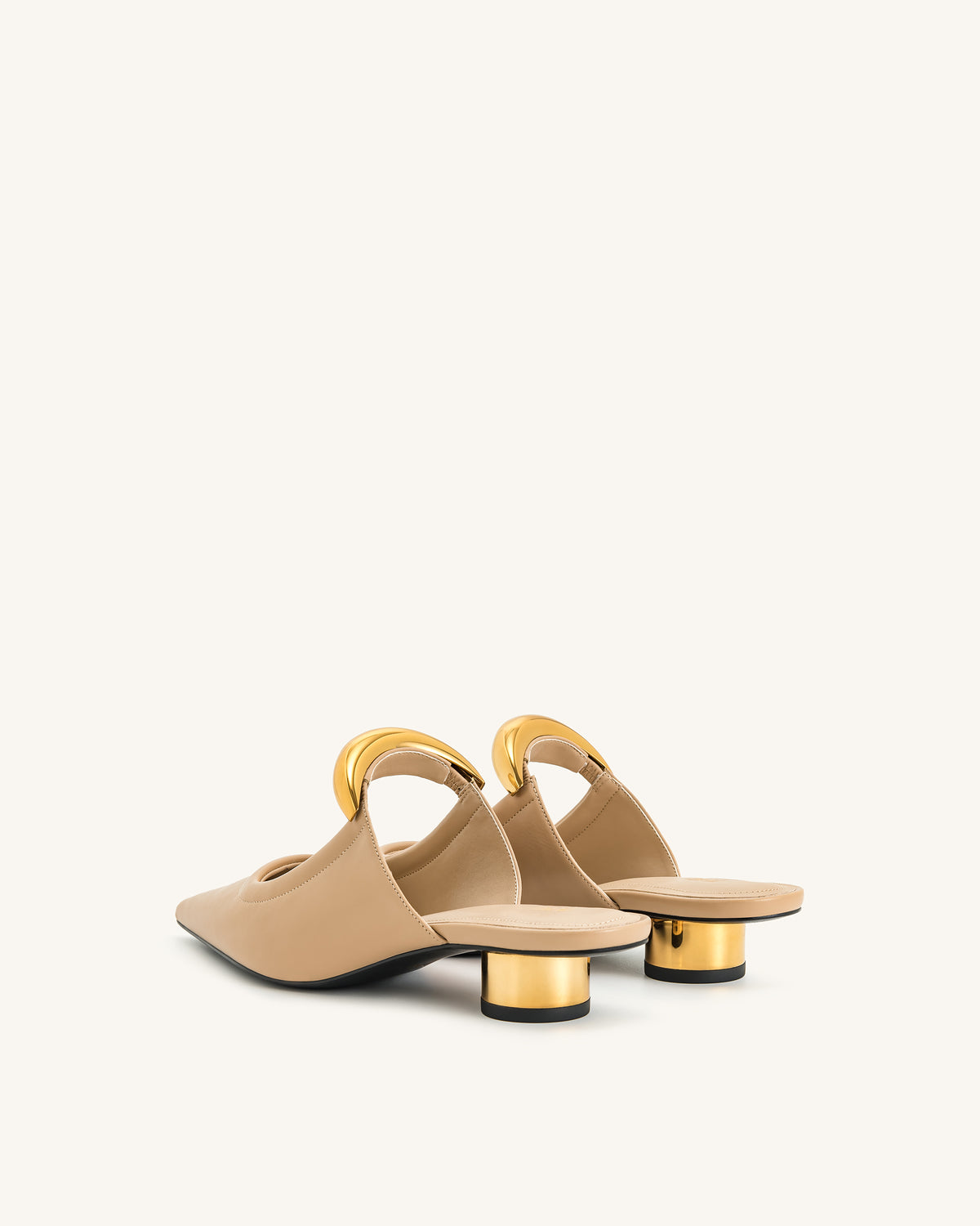 Helena Pierced Mules - Khaki - view 5