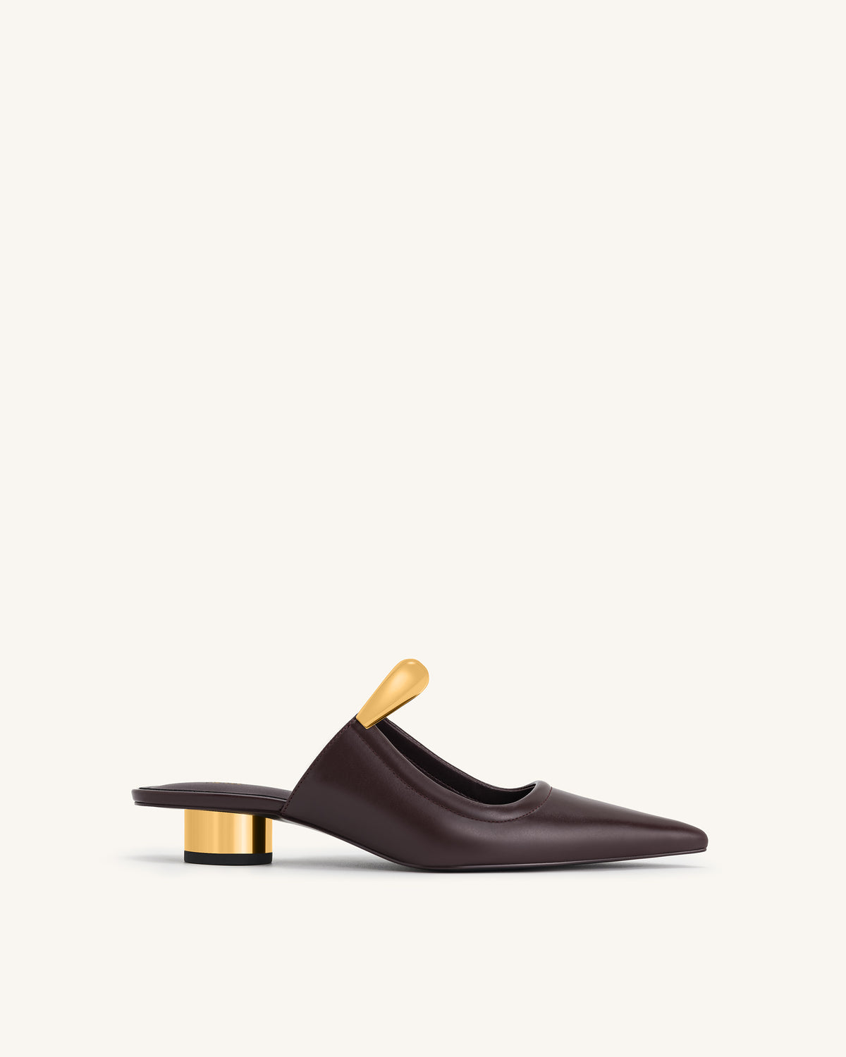 Helena Pierced Mules- Claret Red - view 1