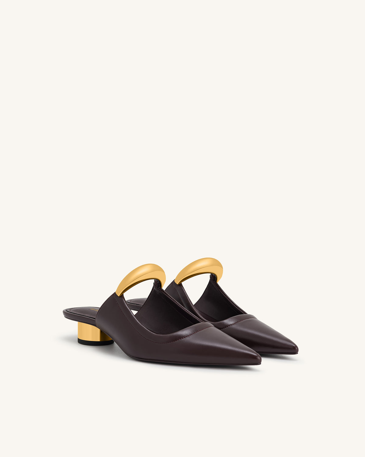 Helena Pierced Mules- Claret Red - view 4