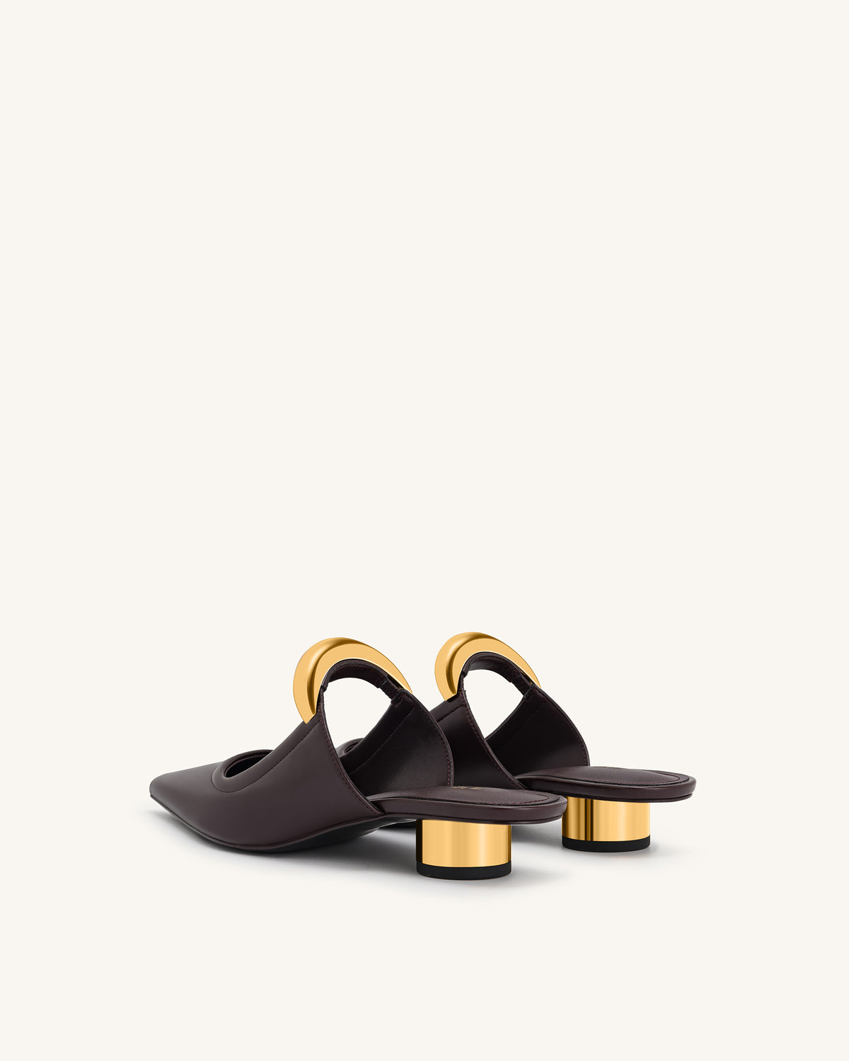 Helena Pierced Mules- Claret Red - view 6