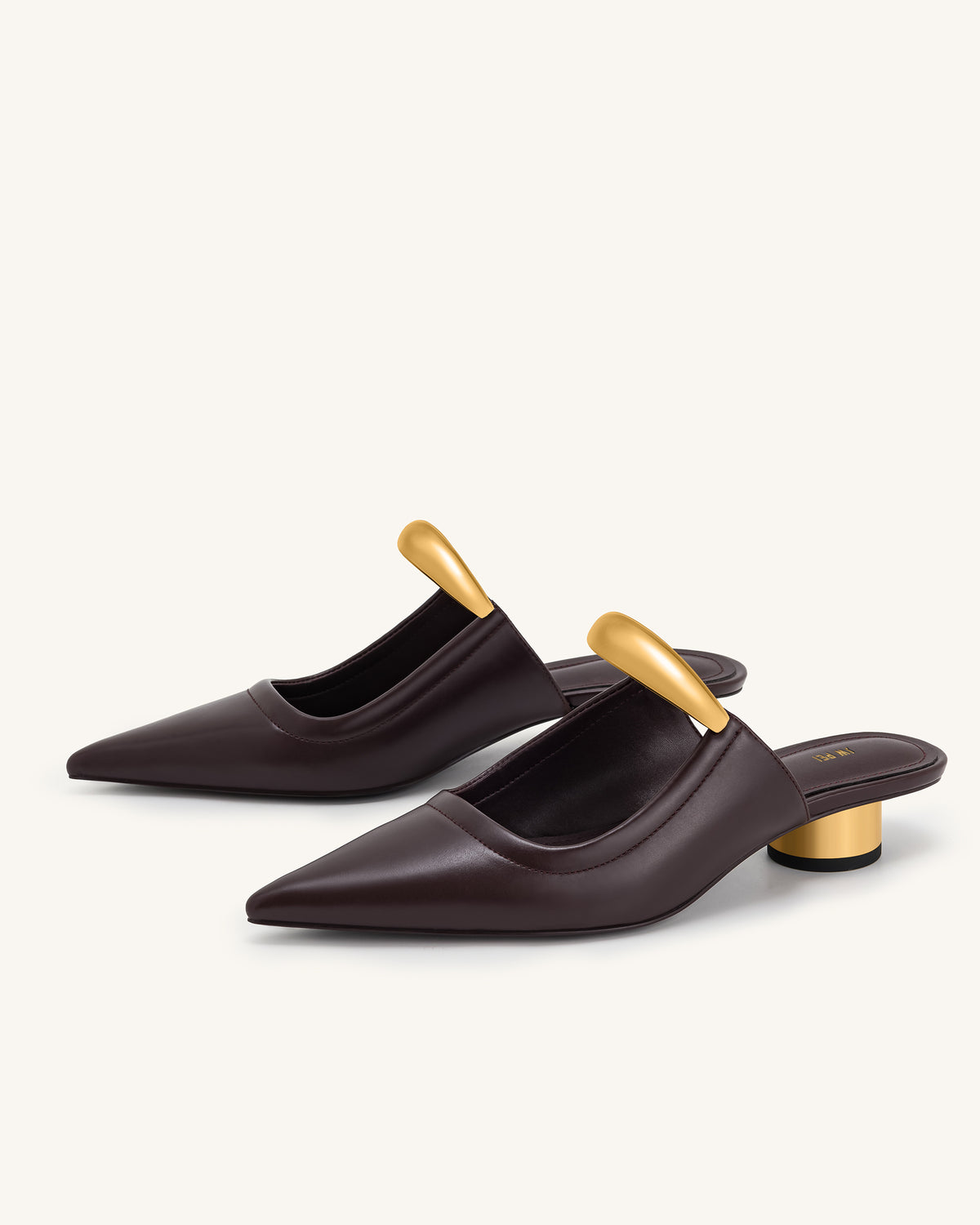 Helena Pierced Mules- Claret Red - view 2