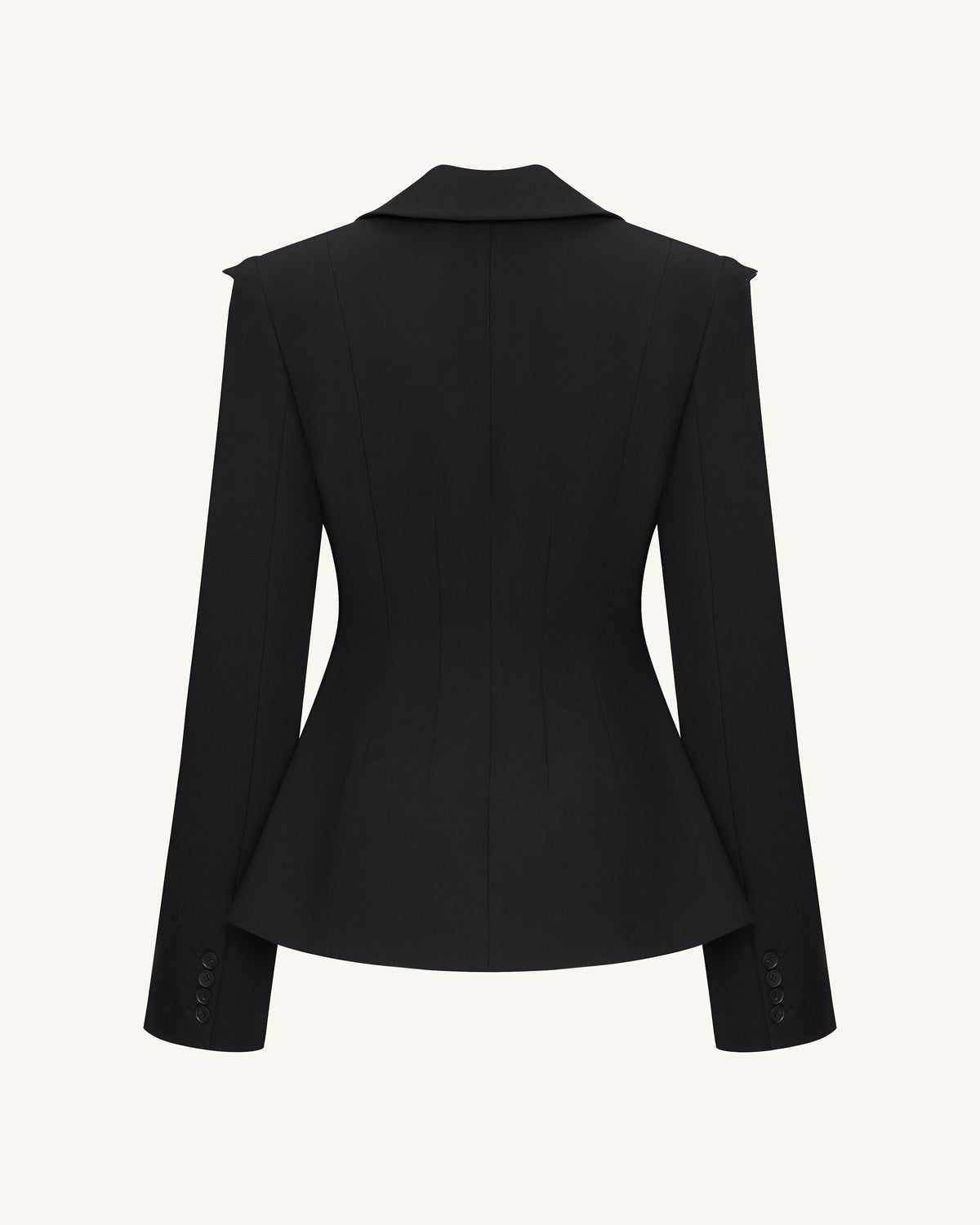 Layla Lock Buckle Deep-V Blazer - Black - view 6