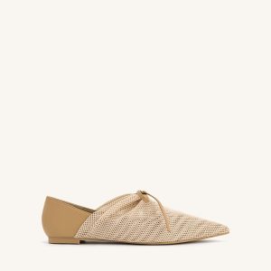 Reilly Fishnet Ballerina Flats - Apricot - view 1