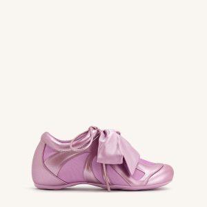Rosie Metallic Bow Tie Low Top Sneakers - Pink - view 1