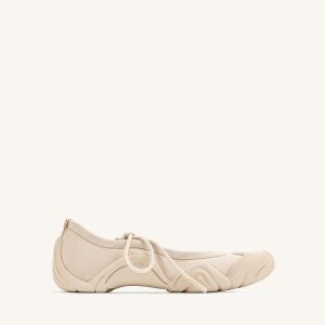 Caitlin Lace-up Ballerina Sneakers - Beige - view 1