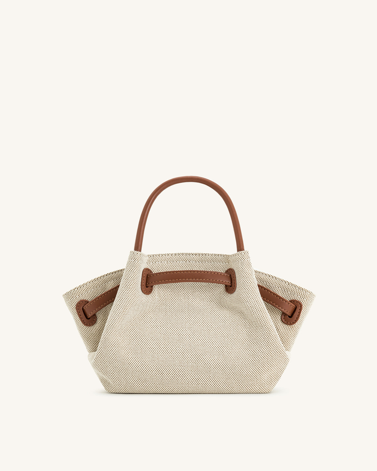 Hana Mini Tote Bag - Brown Canvas - view 5