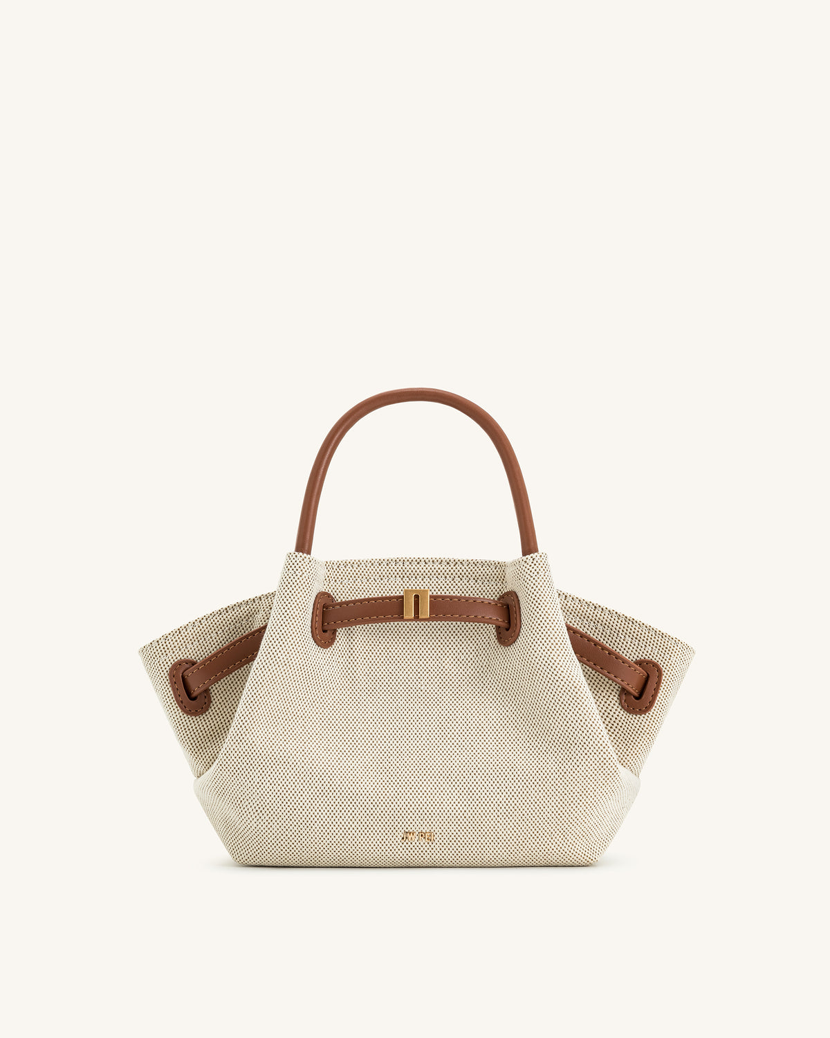 Hana Mini Tote Bag - Brown Canvas - view 1