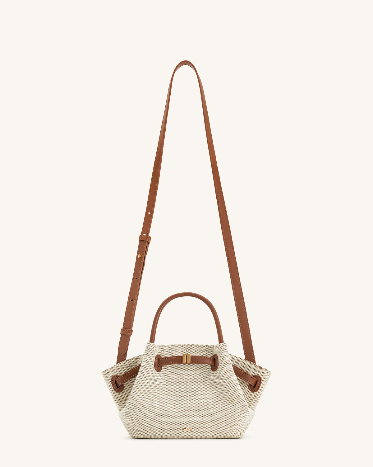 Hana Mini Tote Bag - Brown Canvas - view 3