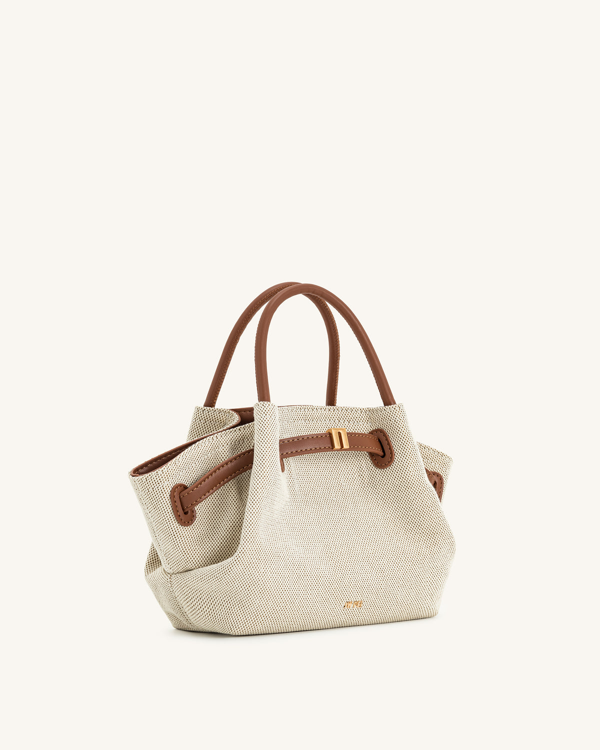 Hana Mini Tote Bag - Brown Canvas - view 4