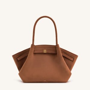 Hana Medium Faux Suede Tote Bag - Brown - view 1