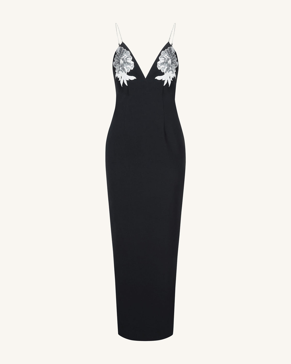 Ayliua Sweetheart-Neckline Rhinestones Embellished Black Long Dress - Black - view 4