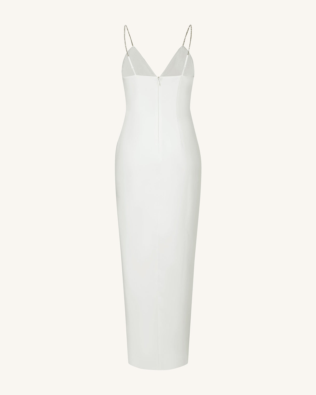 Ayliua Sweetheart-Neckline Rhinestones Embellished White Long Dress - White - view 4