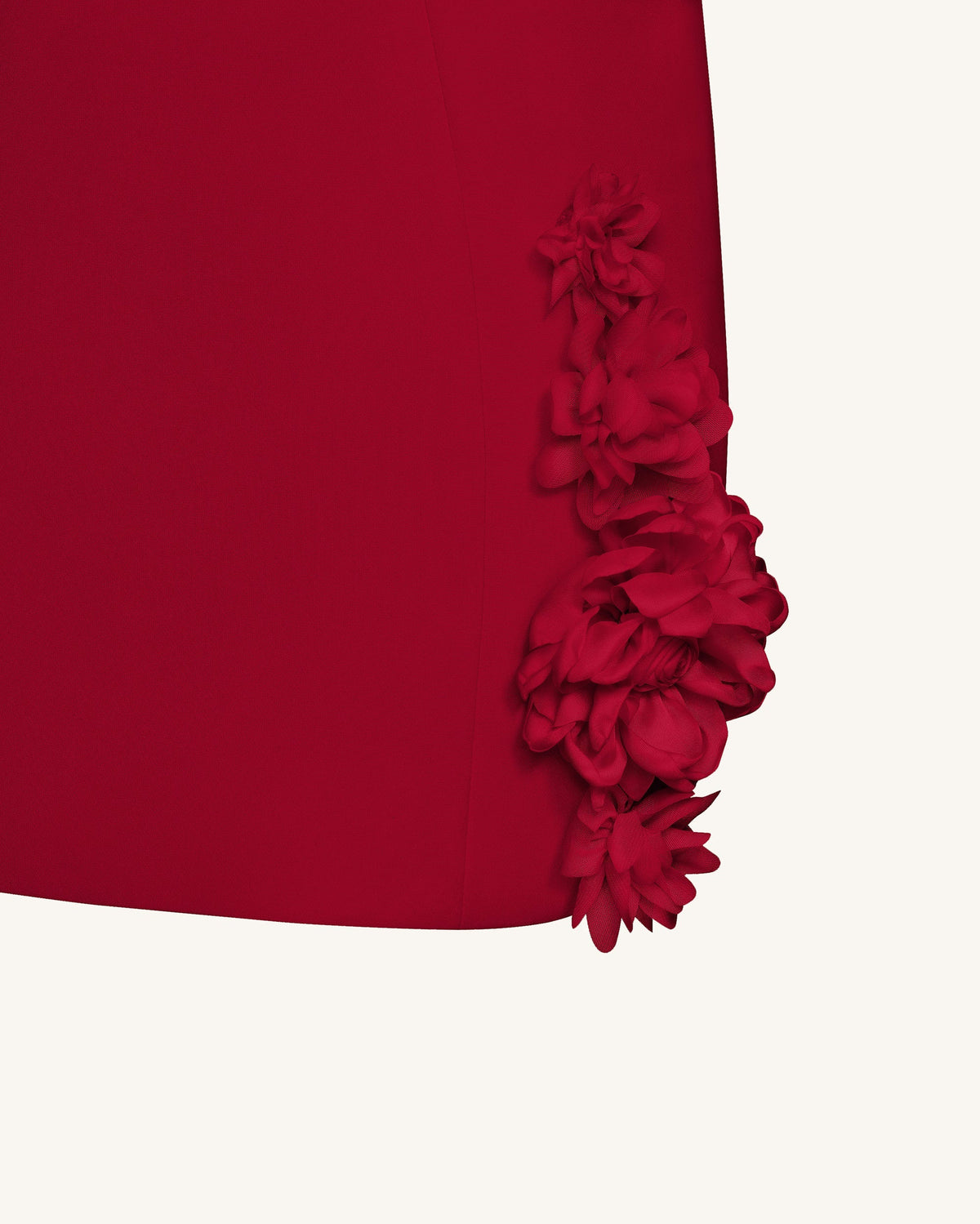 Elaina Rosette Applique Mini Dress - Red - view 7