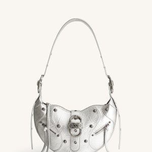 Tessa Metallic Pleating Shoulder Bag - Silver - view 1