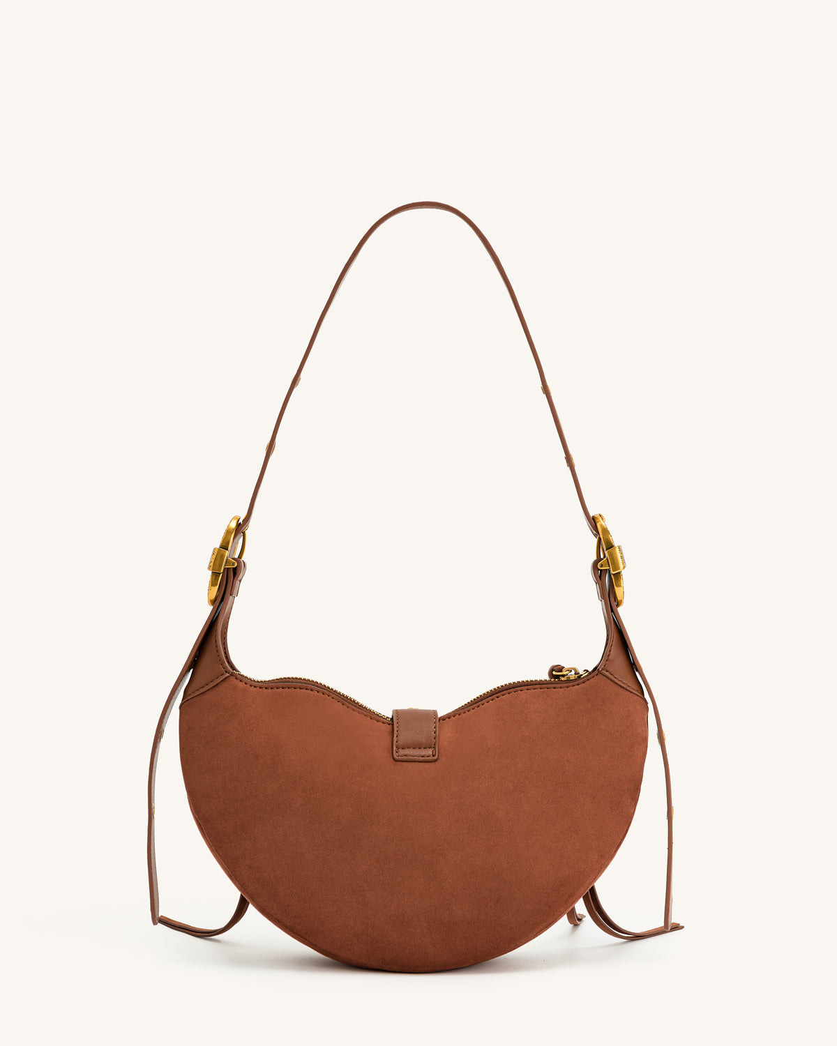 Tessa Suede Shoulder Bag - Dark Birch Brown - view 3